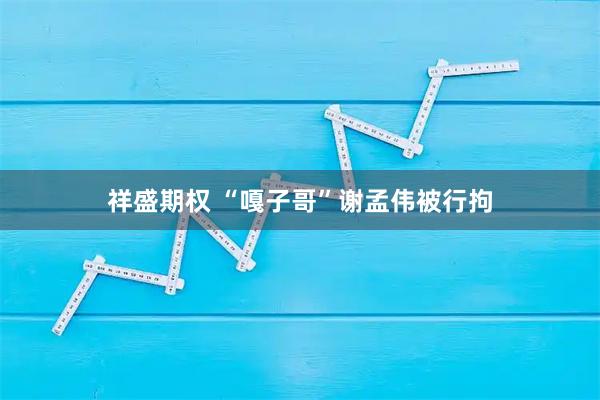 祥盛期权 “嘎子哥”谢孟伟被行拘