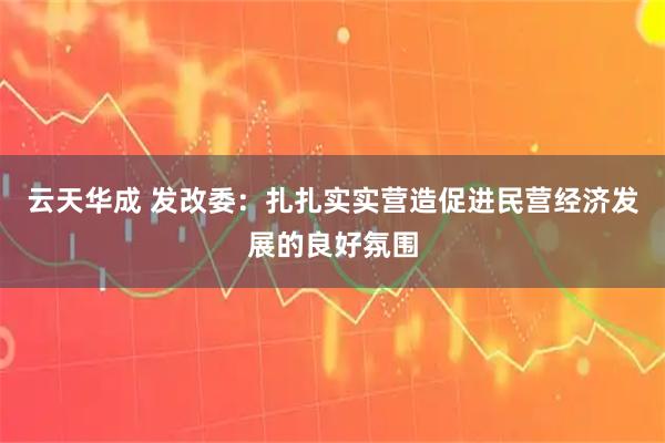 云天华成 发改委：扎扎实实营造促进民营经济发展的良好氛围